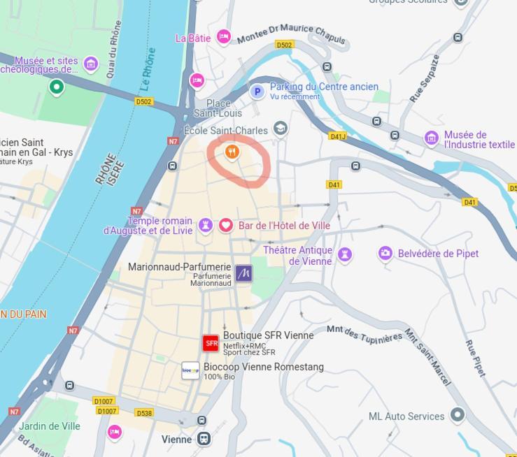 Appartement Netflix Centre De Vienne Pres De Lyon Eksteriør bilde